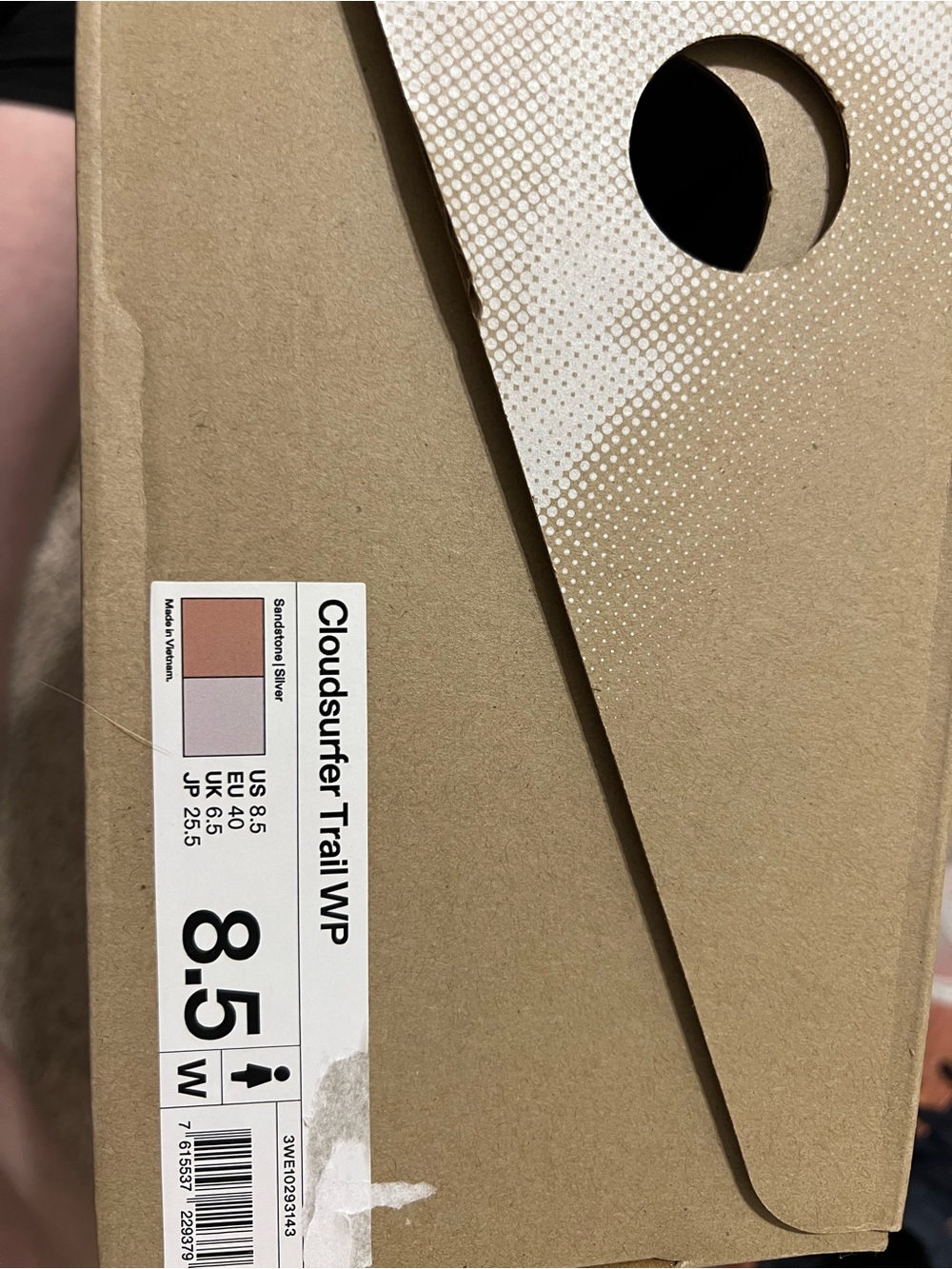 On Cloudsurfer Trail Waterproof Women’s Sneakers - Sandstone/Silver Size 8.5 - Picture 9 of 9